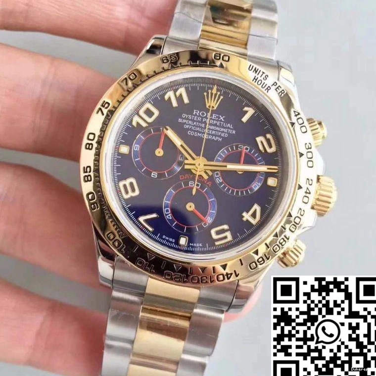 Gold Yellow Rolex Blue Dial Comfortable Daytona Factory 3A 116503 18K Wrapped 1118 Cosmograph 0815